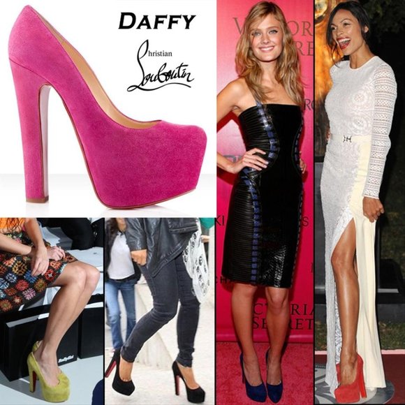 Christian Louboutin Pink Daffy Suede Platform - Picture 9 of 10